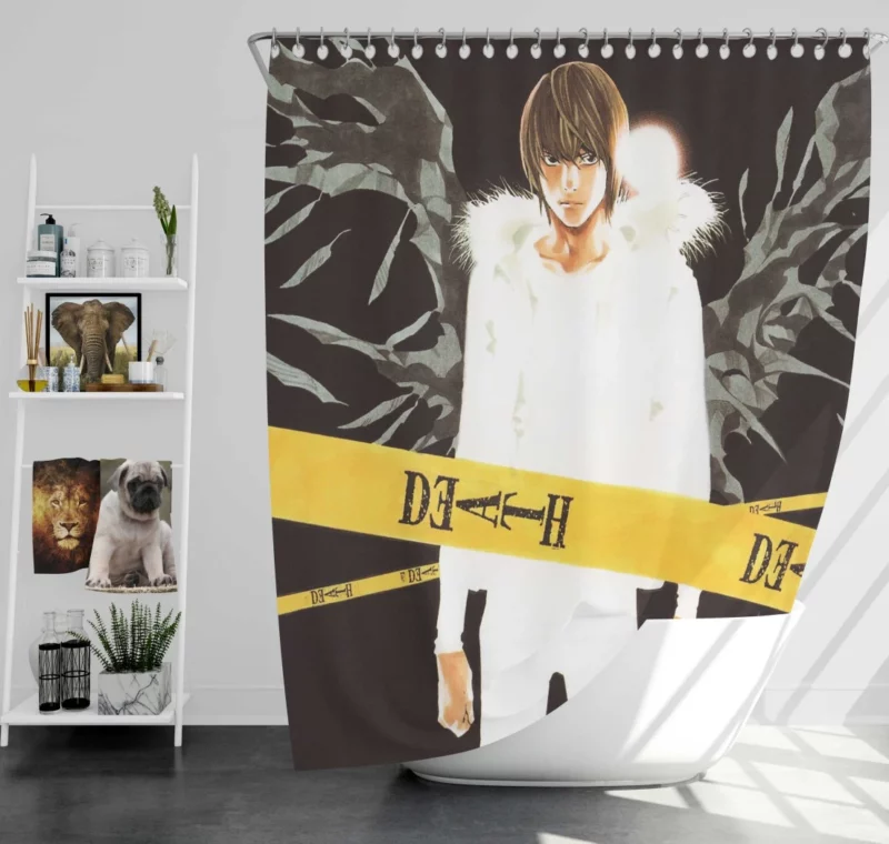 Light Yagami Architect of Destiny Anime Shower Curtain