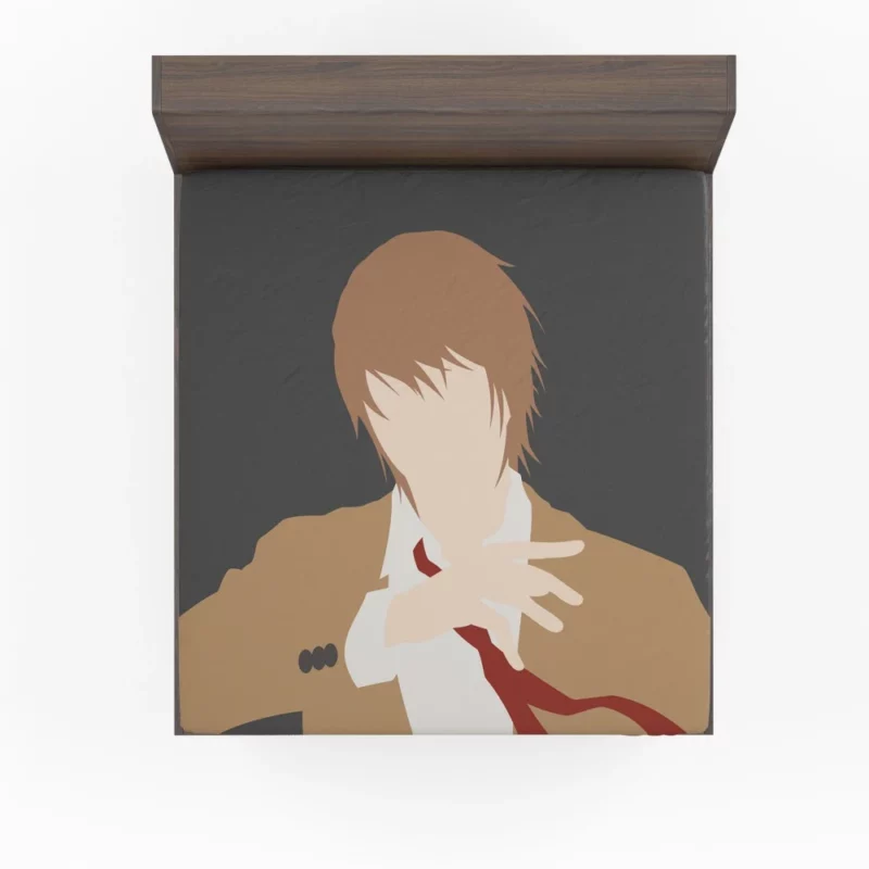 Light Yagami Student and Kira Anime Fitted Sheet