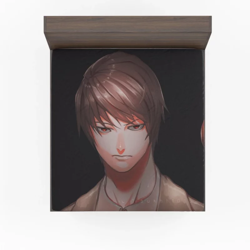 Light Yagami Unraveling Justice Anime Fitted Sheet