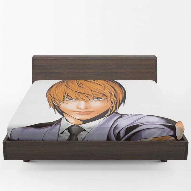 Light Yagami in Death Note Anime Fitted Sheet 1