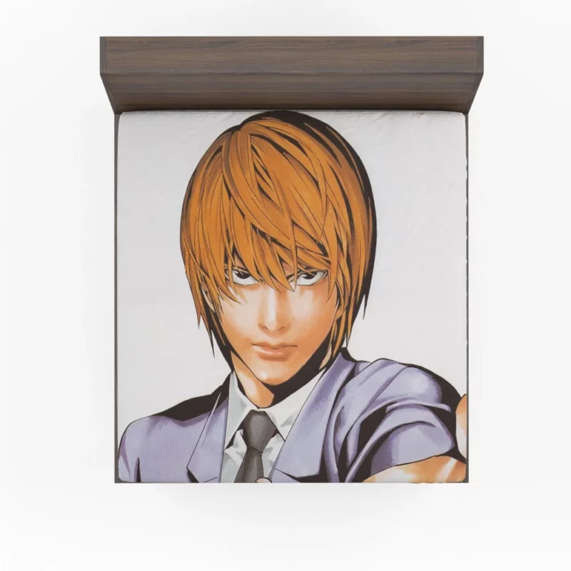 Light Yagami in Death Note Anime Fitted Sheet