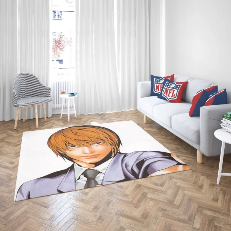 Light Yagami in Death Note Anime Rug 2