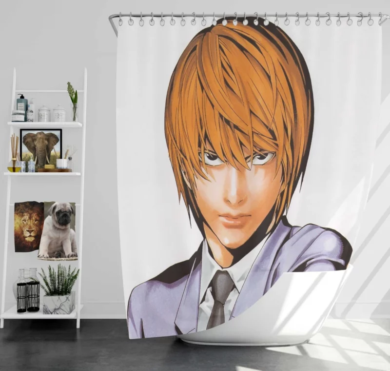 Light Yagami in Death Note Anime Shower Curtain