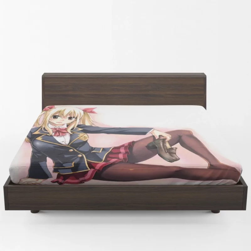 Lucy Heartfilia Blonde Beauty Charm Anime Fitted Sheet 1