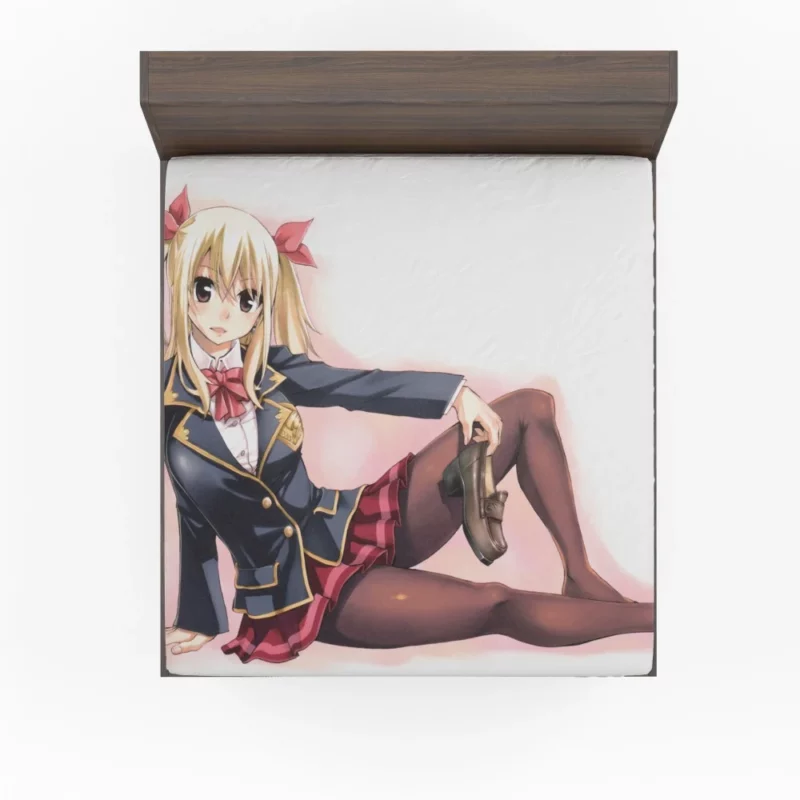 Lucy Heartfilia Blonde Beauty Charm Anime Fitted Sheet