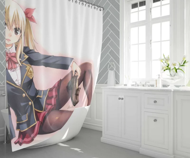 Lucy Heartfilia Blonde Beauty Charm Anime Shower Curtain 1