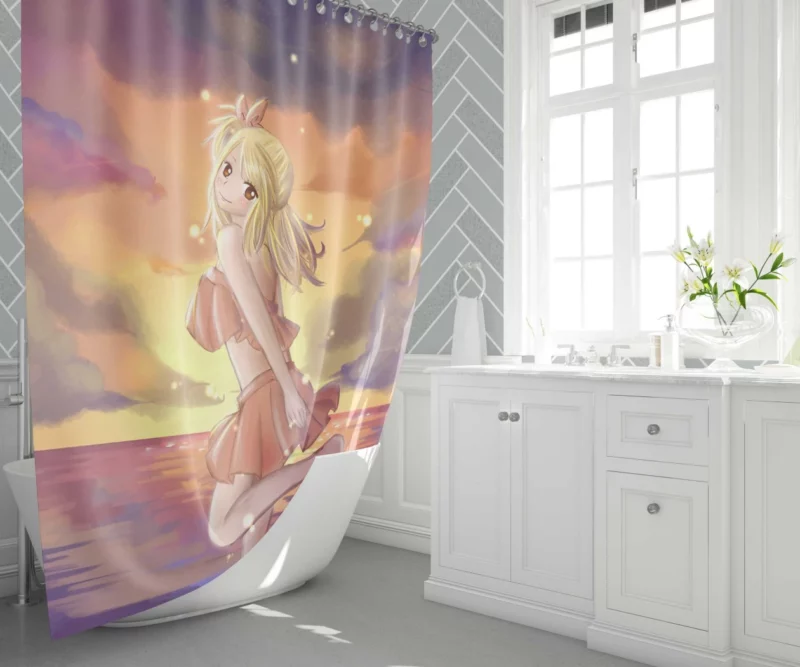 Lucy Heartfilia Celestial Spirit Summoner Anime Shower Curtain 1