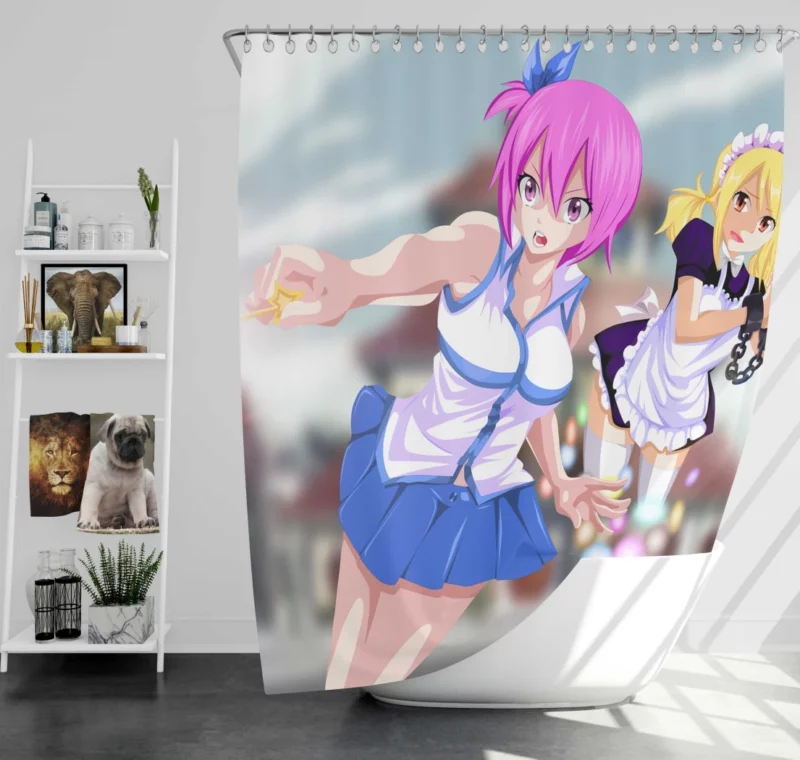 Lucy Heartfilia Clash of Wills Anime Shower Curtain