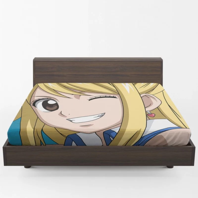 Lucy Heartfilia Enigmatic Blonde Beauty Anime Fitted Sheet 1