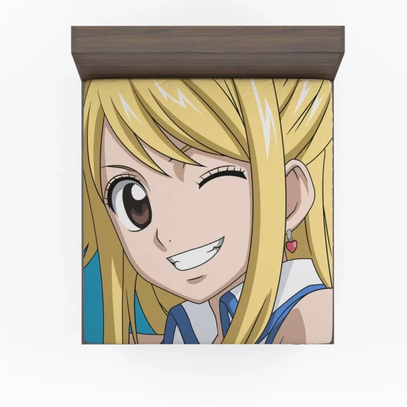 Lucy Heartfilia Enigmatic Blonde Beauty Anime Fitted Sheet