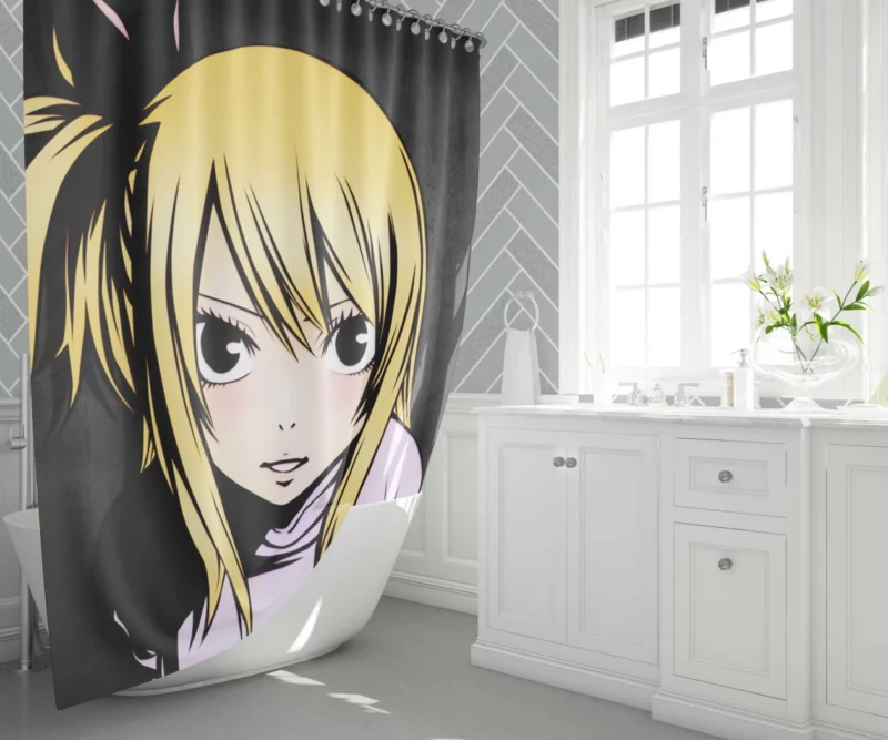 Lucy Heartfilia Fairy Tail Hero Anime Shower Curtain 1