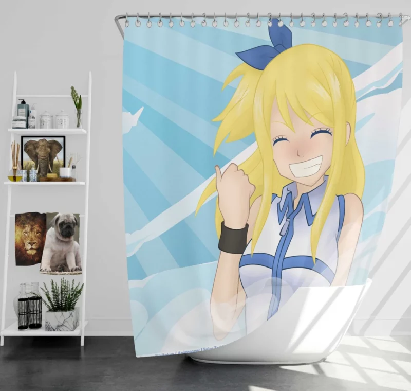 Lucy Heartfilia Fairy Tail Protagonist Anime Shower Curtain