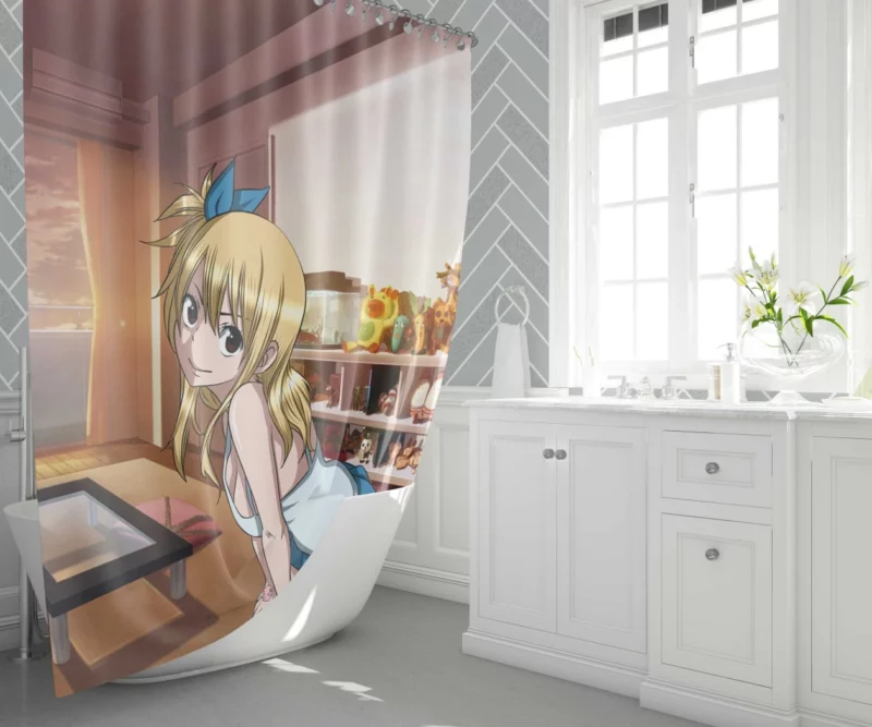 Lucy Heartfilia Guild Adventurer Anime Shower Curtain 1