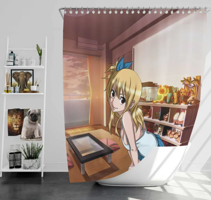 Lucy Heartfilia Guild Adventurer Anime Shower Curtain