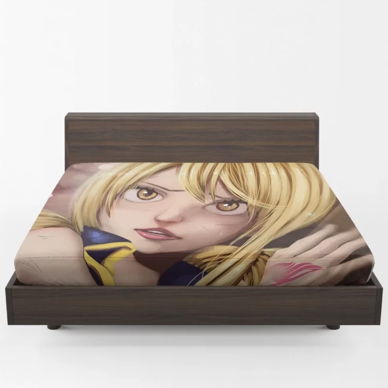 Lucy Heartfilia Guild Shining Light Anime Fitted Sheet 1