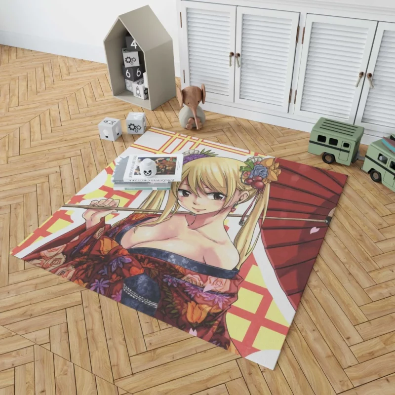 Lucy Heartfilia Kimono Beauty Elegance Anime Rug 1