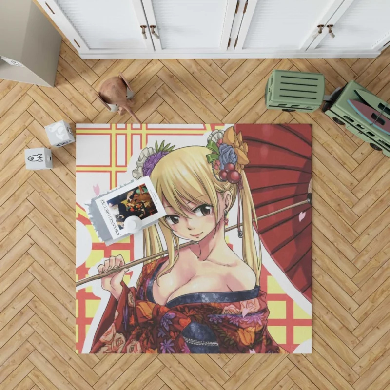 Lucy Heartfilia Kimono Beauty Elegance Anime Rug