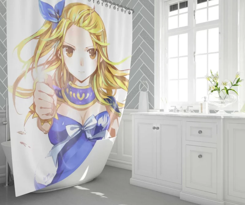 Lucy Heartfilia Magic and Adventure Anime Shower Curtain 1