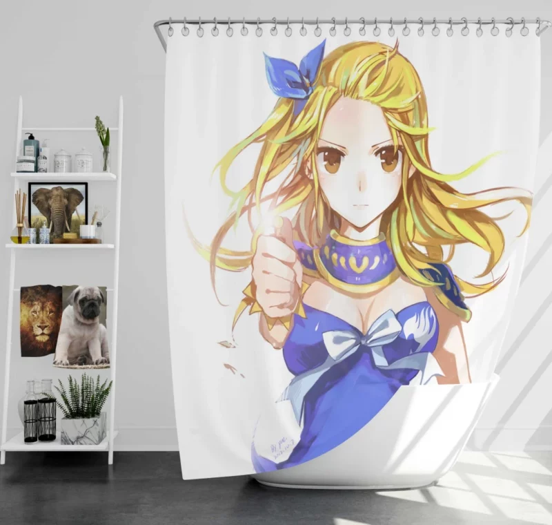 Lucy Heartfilia Magic and Adventure Anime Shower Curtain