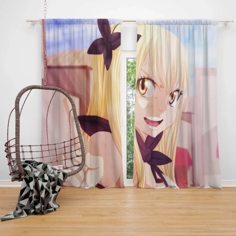 Lucy Heartfilia Magic and Bonds Anime Curtain