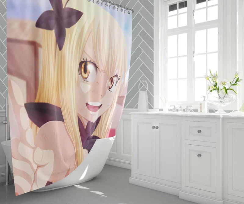 Lucy Heartfilia Magic and Bonds Anime Shower Curtain 1