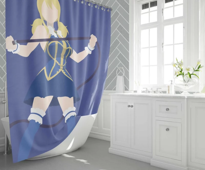 Lucy Heartfilia Magic and Friendship Anime Shower Curtain 1