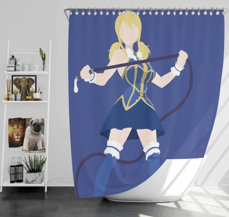 Lucy Heartfilia Magic and Friendship Anime Shower Curtain