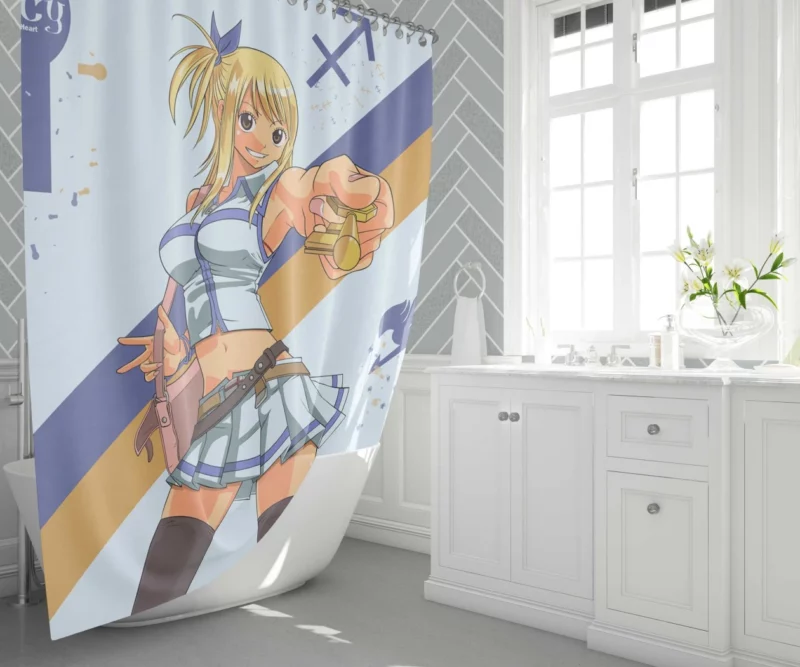 Lucy Heartfilia Unbreakable Spirit Anime Shower Curtain 1