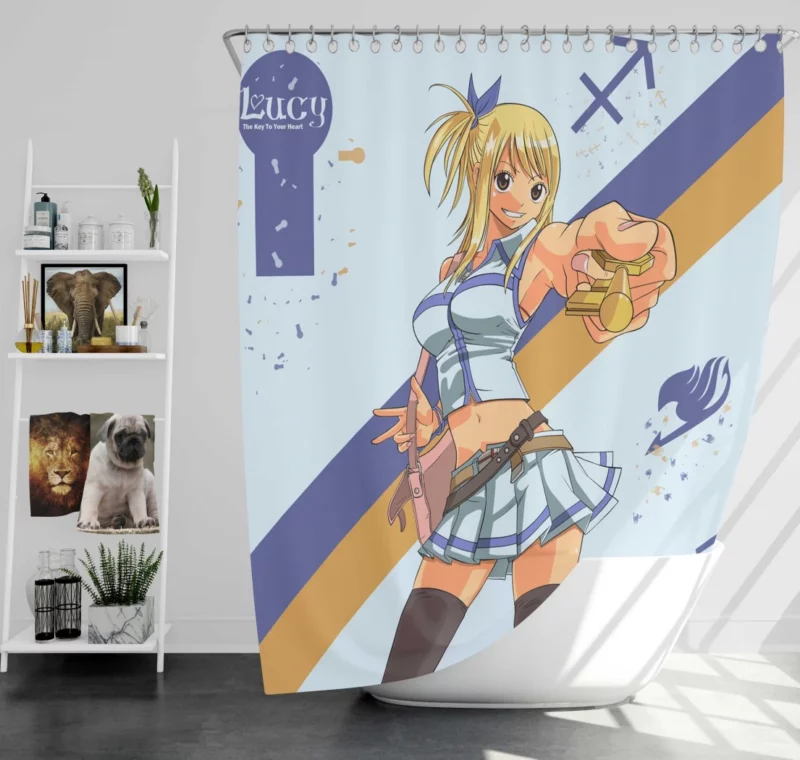 Lucy Heartfilia Unbreakable Spirit Anime Shower Curtain