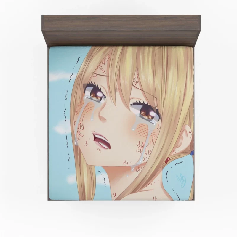 Lucy Heartfilia Unleashing Magic Power Anime Fitted Sheet