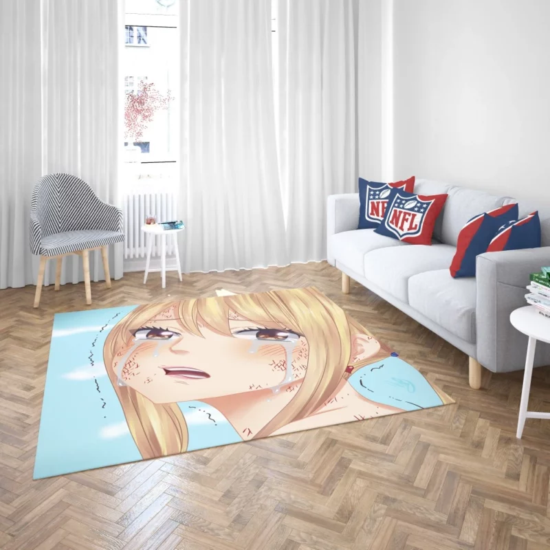 Lucy Heartfilia Unleashing Magic Power Anime Rug 2