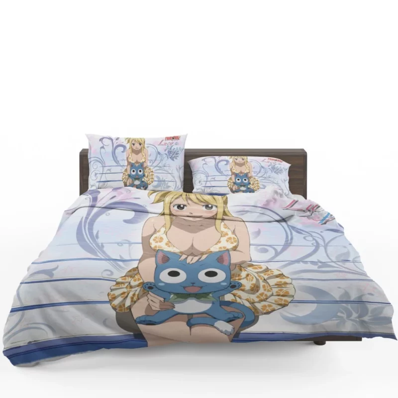 Lucy and Happy Joyful Companionship Anime Bedding Set