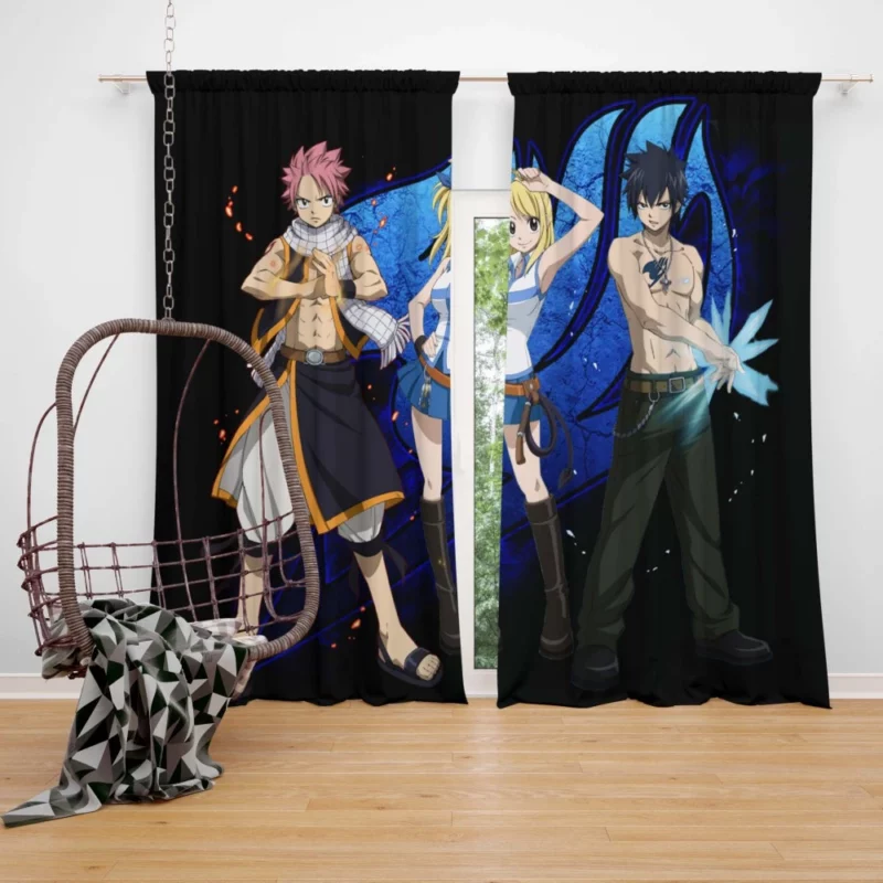 Lucy and Natsu Endless Adventures Anime Curtain