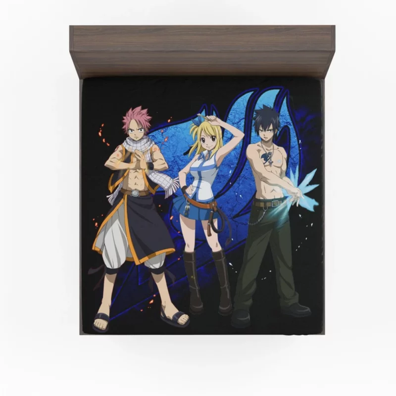 Lucy and Natsu Endless Adventures Anime Fitted Sheet