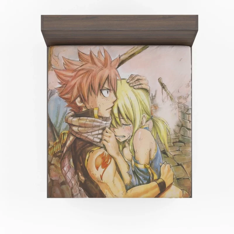 Lucy and Natsu Unbreakable Bond Anime Fitted Sheet