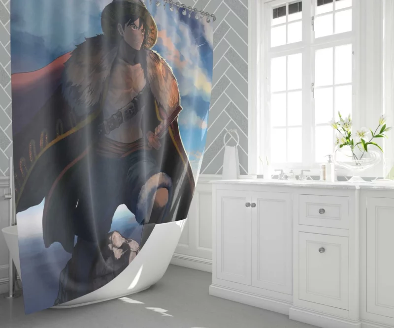 Luffy Bold Voyage Anime Shower Curtain 1