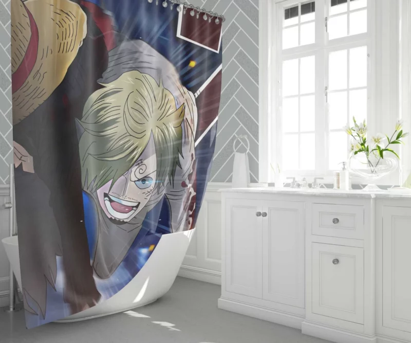 Luffy Courageous Adventure Anime Shower Curtain 1