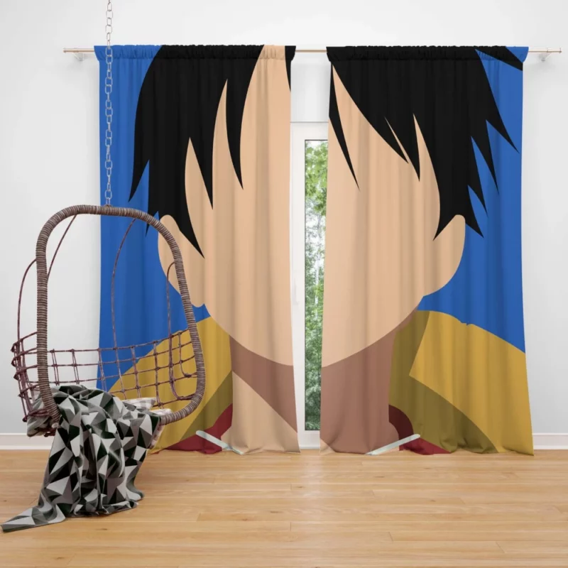 Luffy Courageous Voyage Anime Curtain