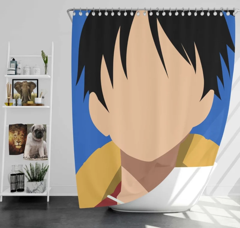 Luffy Courageous Voyage Anime Shower Curtain