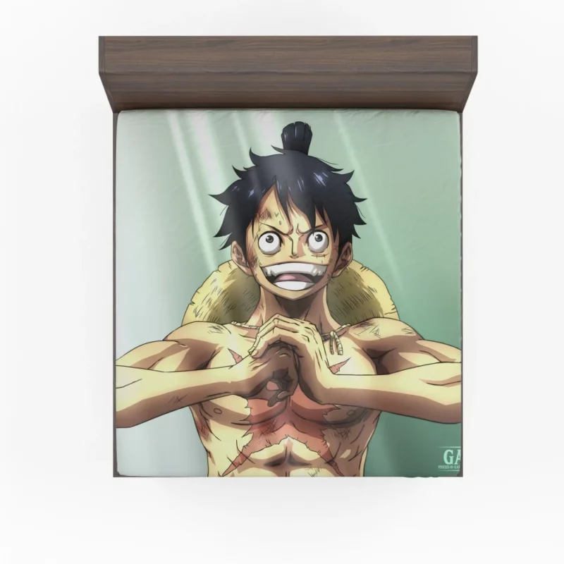 Luffy Determined Quest Anime Fitted Sheet