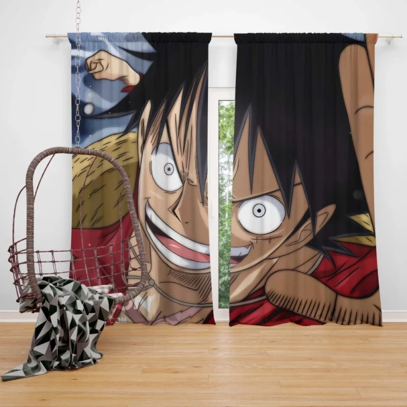 Luffy Determined Voyage Anime Curtain