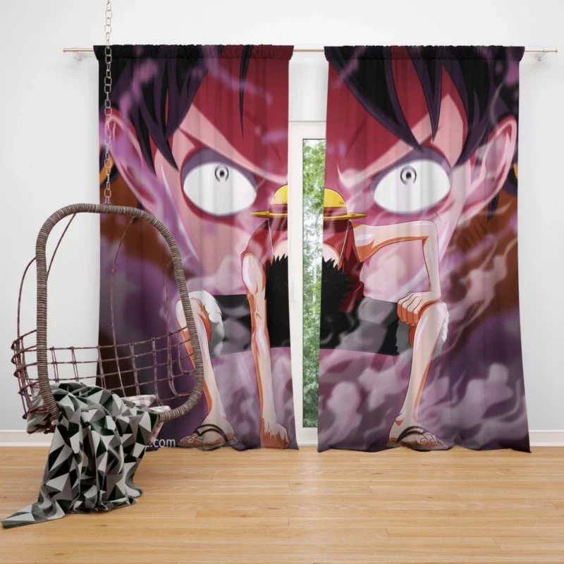 Luffy Epic Journey Anime Curtain