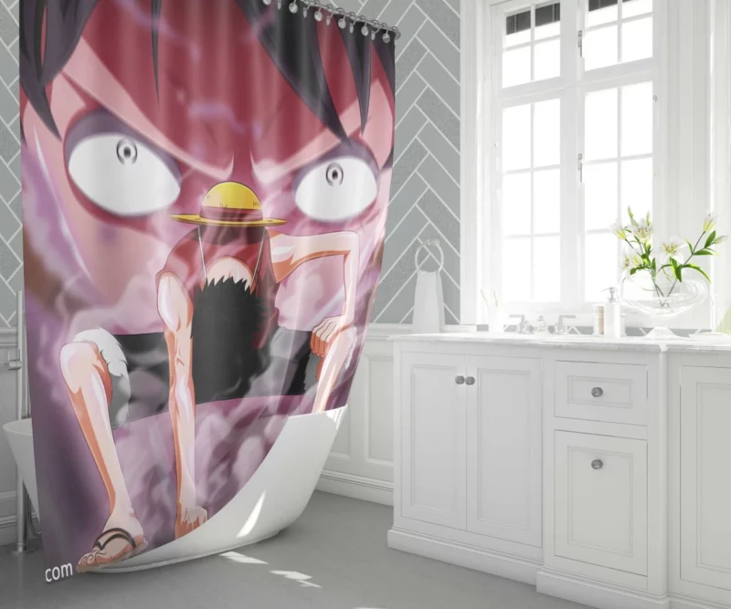 Luffy Epic Journey Anime Shower Curtain 1