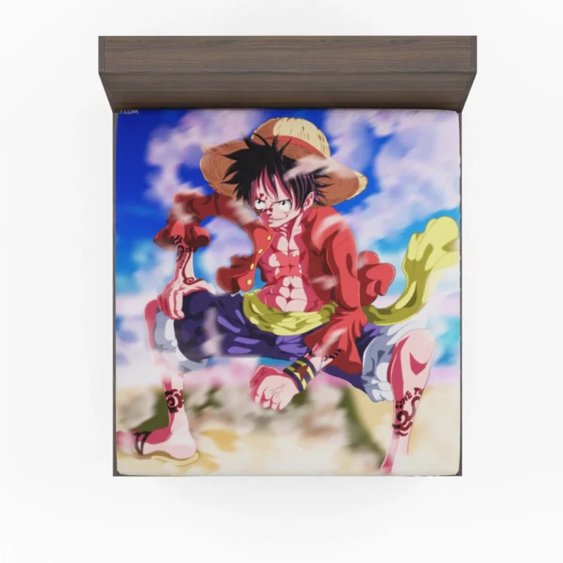 Luffy Grand Pirate Journey Anime Fitted Sheet