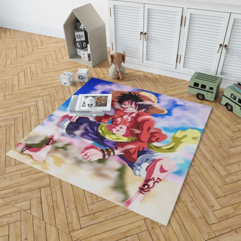 Luffy Grand Pirate Journey Anime Rug 1