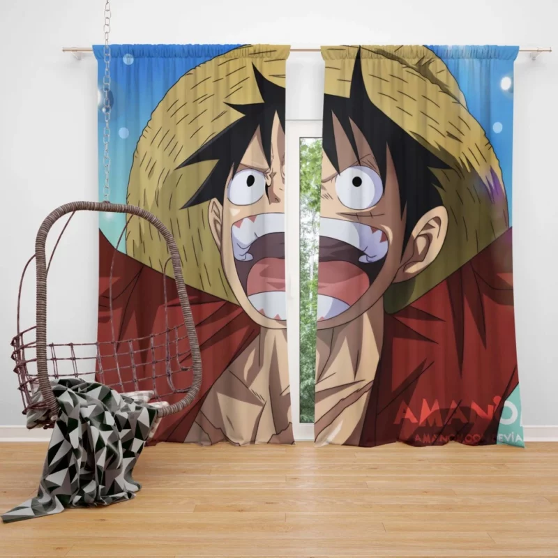 Luffy Heroic Exploits Anime Curtain