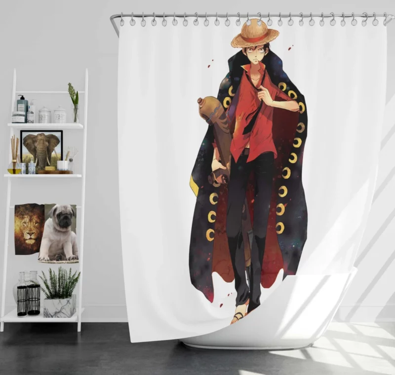 Luffy Journey of Dreams Anime Shower Curtain