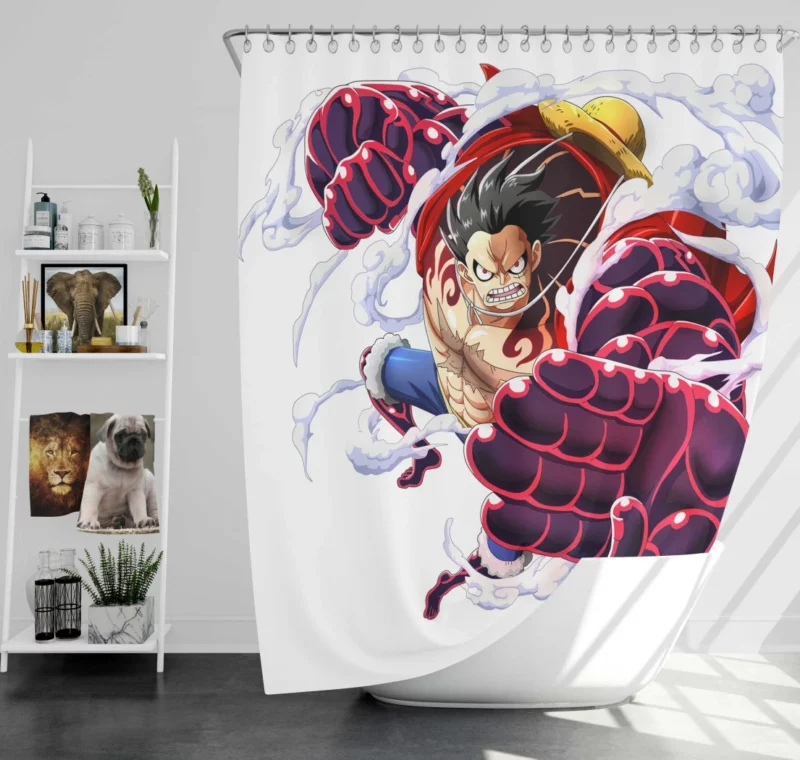 Luffy Legendary Adventure Anime Shower Curtain