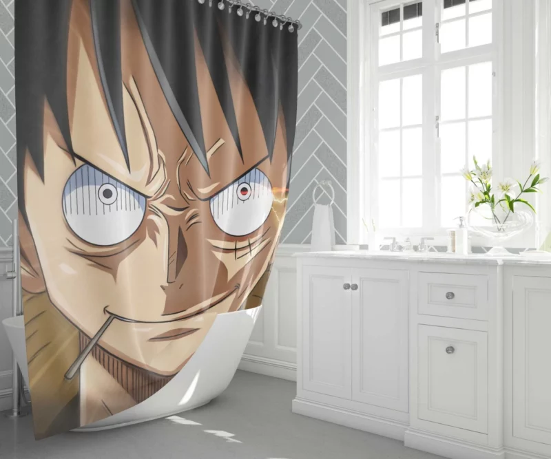 Luffy Mastery of Haki Anime Shower Curtain 1