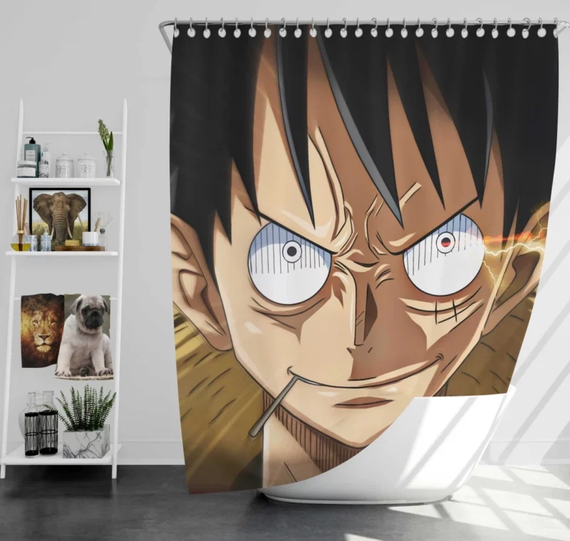 Luffy Mastery of Haki Anime Shower Curtain